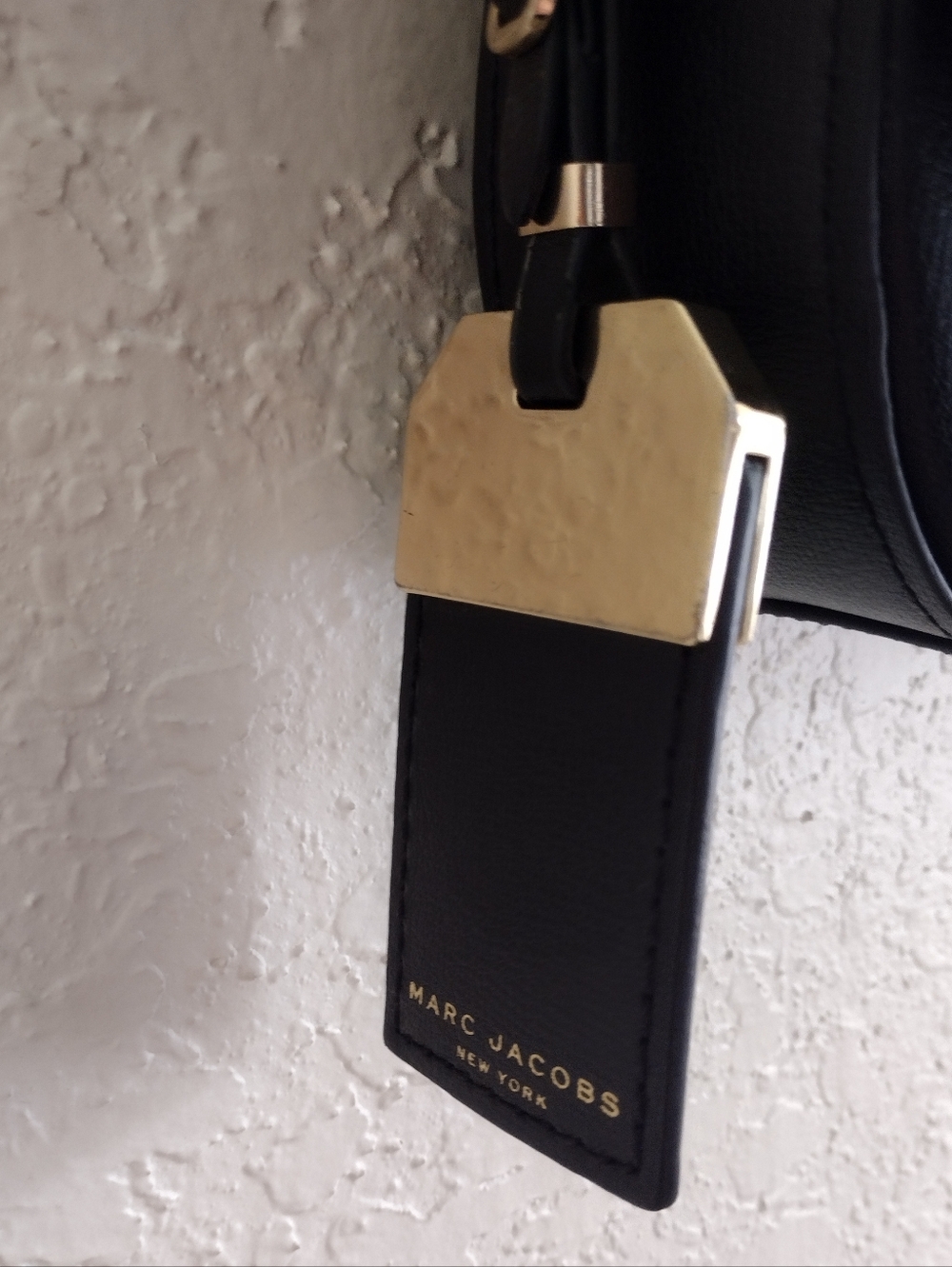Marc Jacobs Mini Rider Black Leather Crossbody Bag With Gold Hardware - Picture 6 of 16